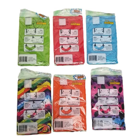 Its Academic Stretchable Book Covers NEW Lot of 6 Assorted Colors Patterns - Picture 2 of 2